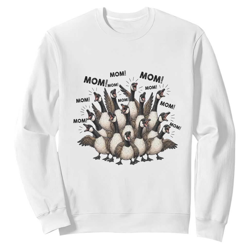 Silly Goose Mom Sweatshirt Funny Parenting Chaos Motherhood TS12 White Print Your Wear