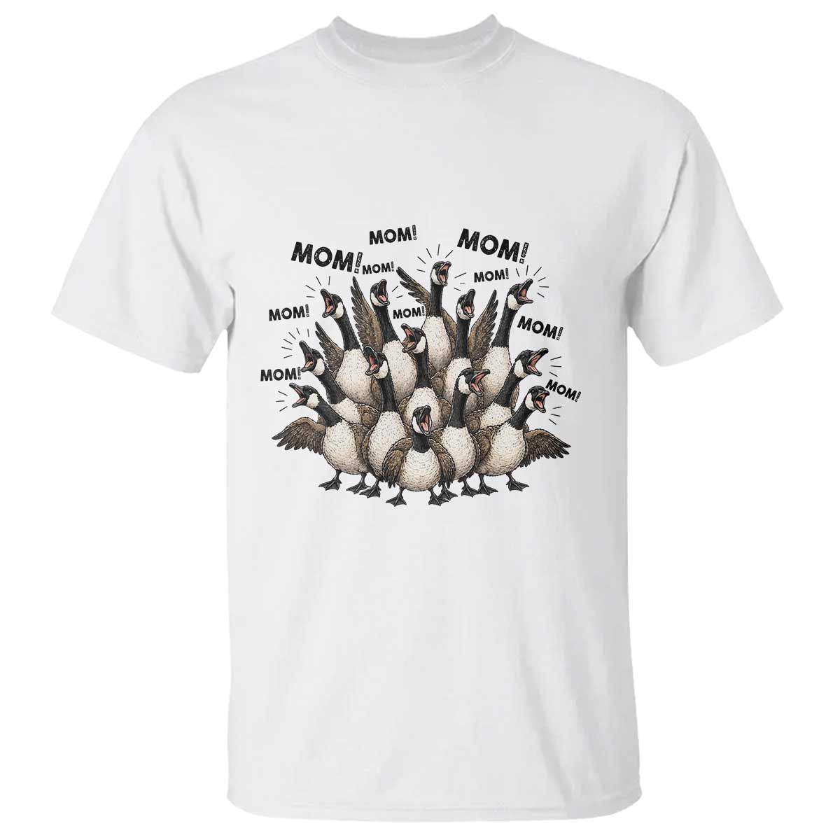 Silly Goose Mom T Shirt Funny Parenting Chaos Motherhood TS12 White Print Your Wear