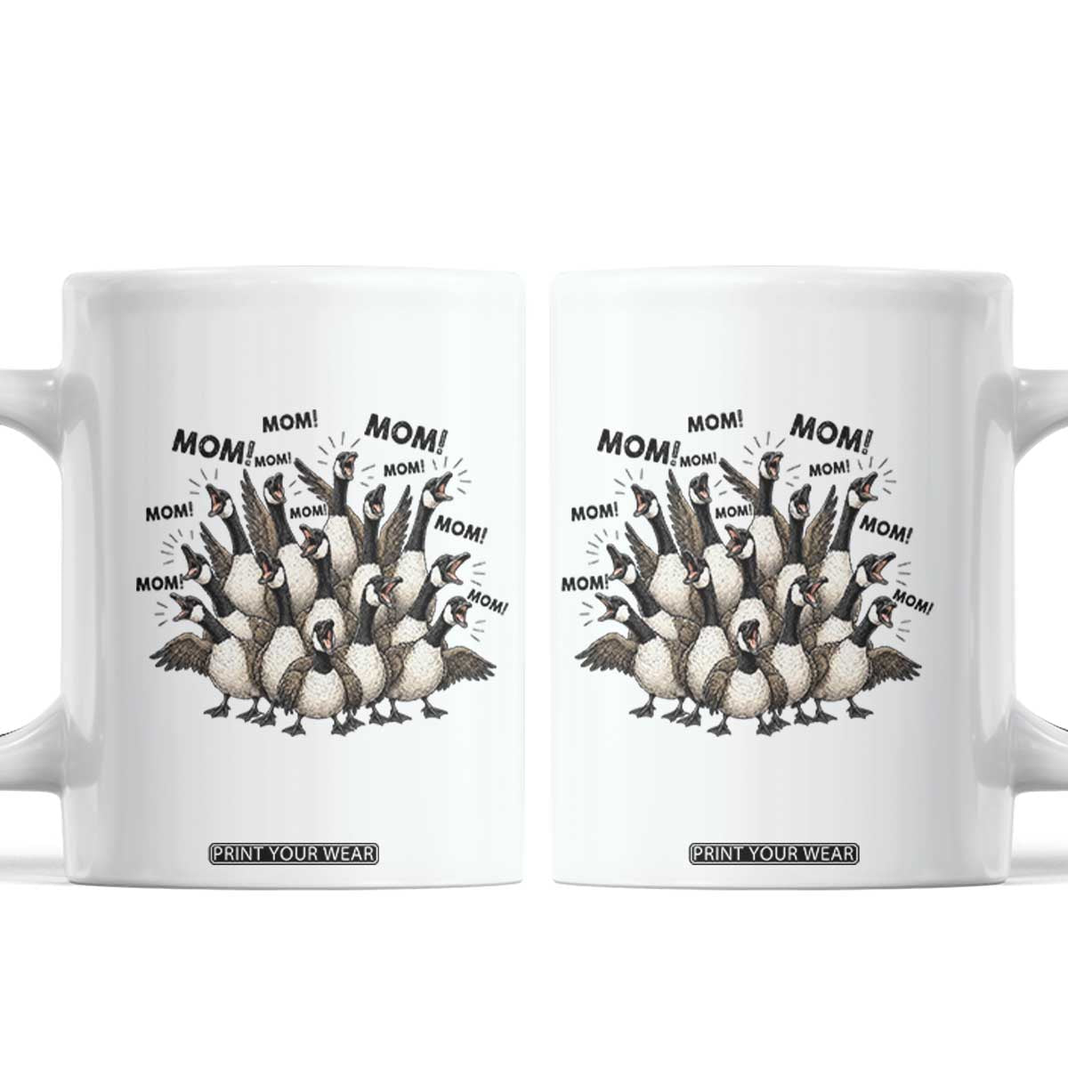 Silly Goose Mom Coffee Mug Funny Parenting Chaos Motherhood TS12 White Print Your Wear