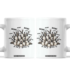 Silly Goose Mom Coffee Mug Funny Parenting Chaos Motherhood TS12 White Print Your Wear