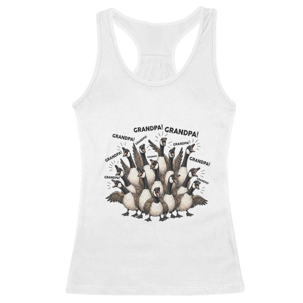 Silly Goose Grandpa Racerback Tank Top Funny Family Chaos Grandfather TS12 White Print Your Wear