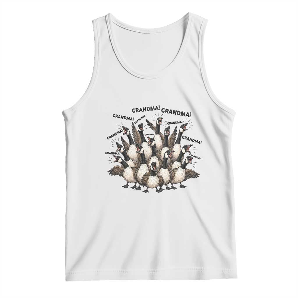 Funny Silly Goose Grandma Tank Top Chaos Coordinator Grandma Life Graphic TS12 White Print Your Wear