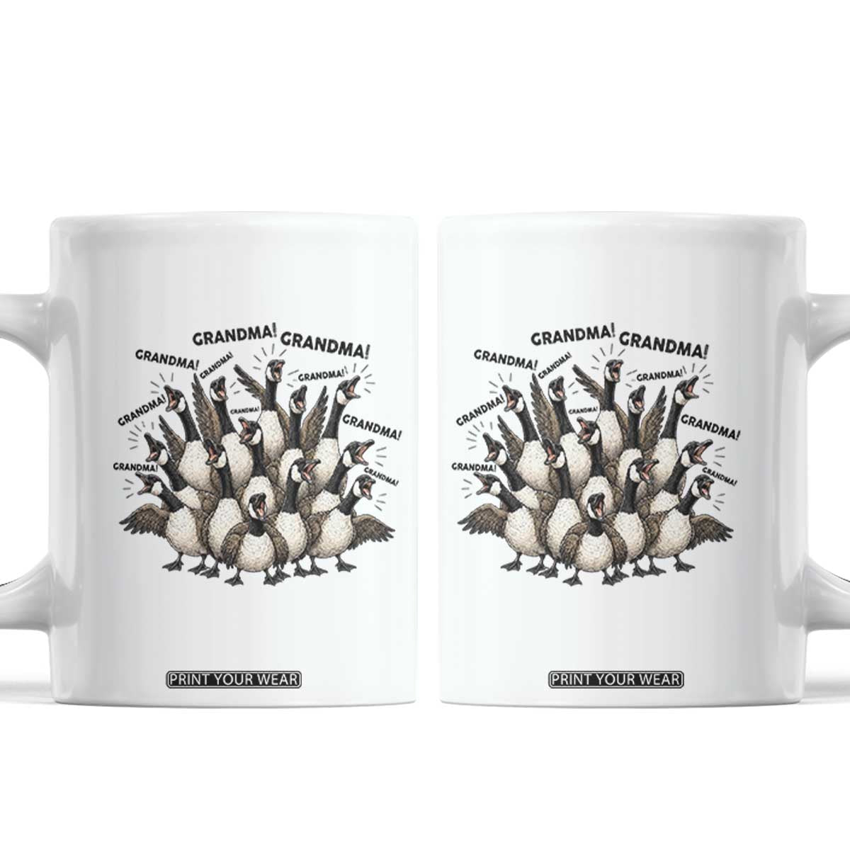 Funny Silly Goose Grandma Coffee Mug Chaos Coordinator Grandma Life Graphic TS12 White Print Your Wear