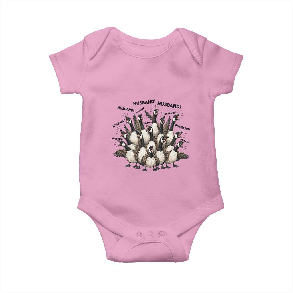 Silly Goose Husband Baby Onesie Funny Marriage Chaos Husbandhood TS12 Light Pink Print Your Wear