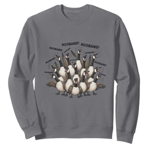 Silly Goose Husband Sweatshirt Funny Marriage Chaos Husbandhood TS12 Charcoal Print Your Wear