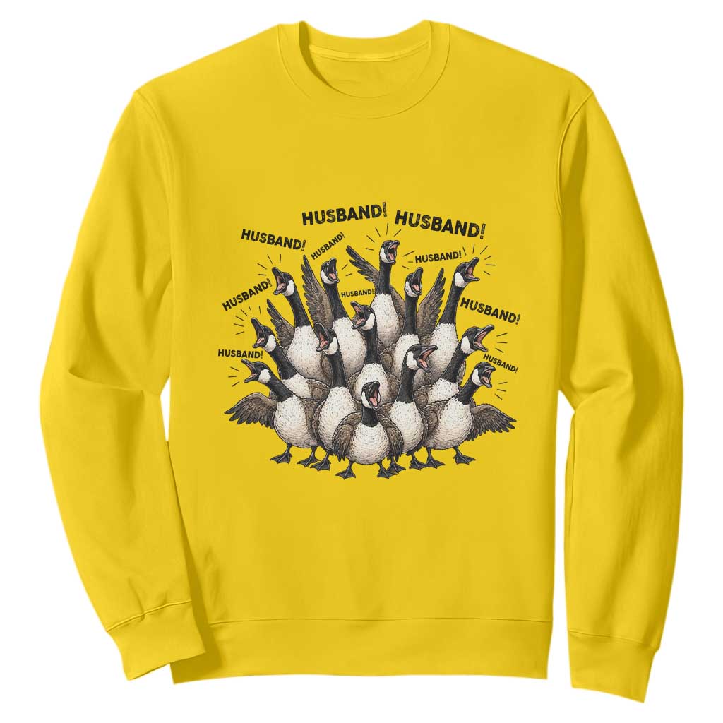 Silly Goose Husband Sweatshirt Funny Marriage Chaos Husbandhood TS12 Daisy Print Your Wear