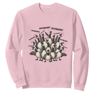 Silly Goose Husband Sweatshirt Funny Marriage Chaos Husbandhood TS12 Light Pink Print Your Wear