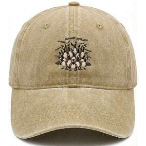 Silly Goose Husband Washed Cotton Baseball Cap Funny Marriage Chaos Husbandhood TS12 Print Your Wear
