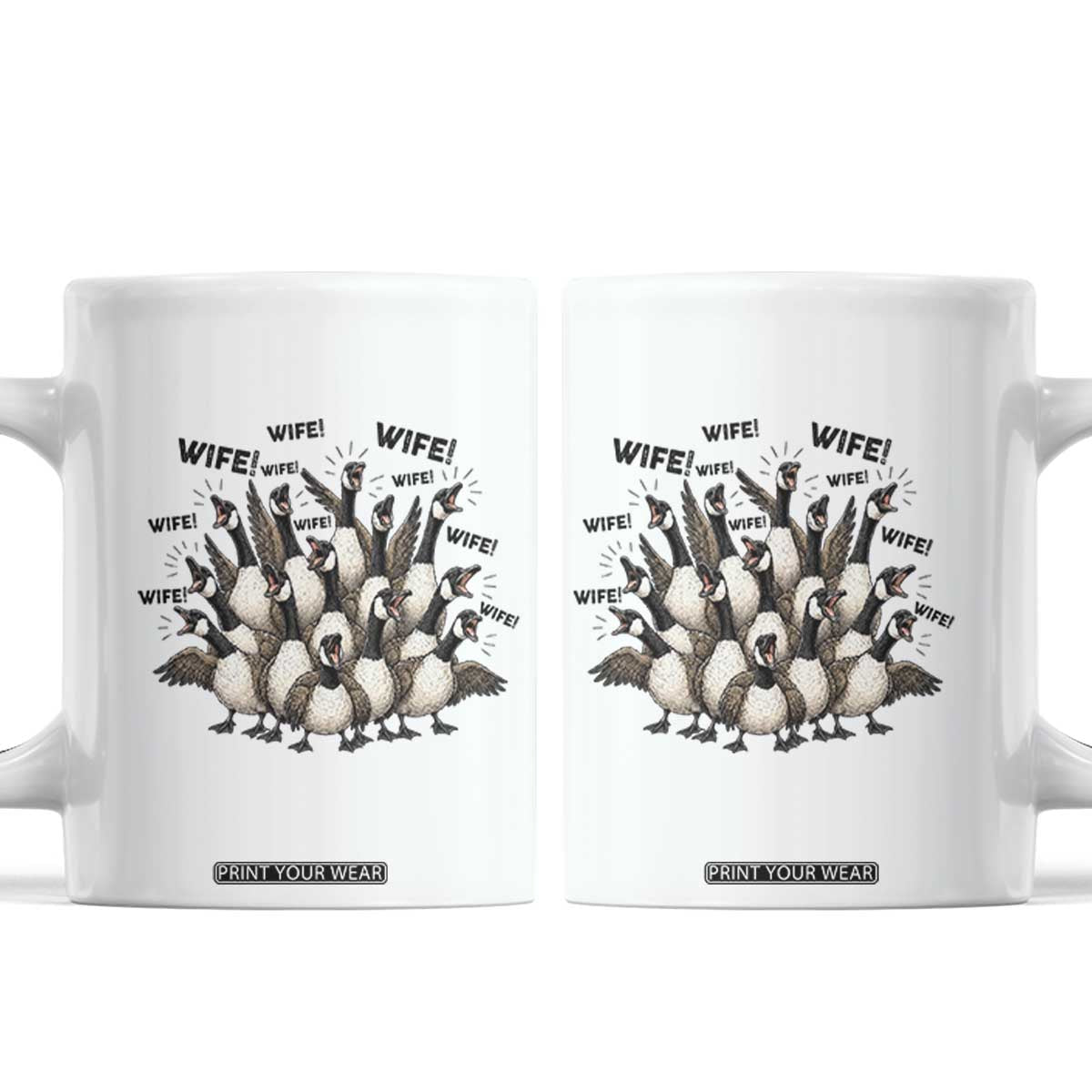 Silly Goose Wife Coffee Mug Funny Marriage Chaos Wifehood TS12 White Print Your Wear