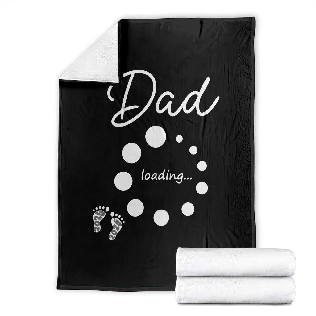 Dad Loading 2026 Throw Blanket Future Dad Announcement TS12 Black Print Your Wear