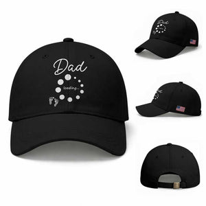 Dad Loading 2026 Baseball Cap Future Dad Announcement TS12 Baseball Cap Universal Fit Black Print Your Wear