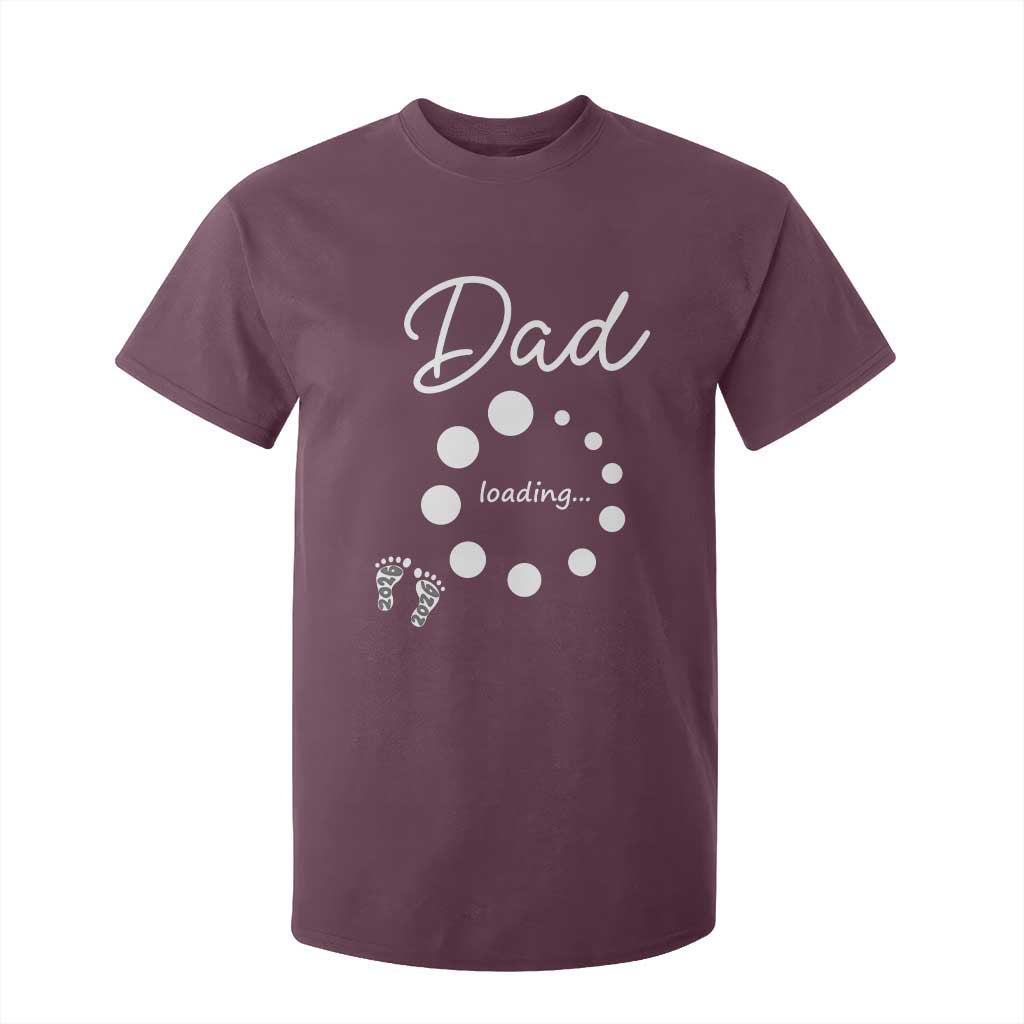 Dad Loading 2026 T Shirt For Kid Future Dad Announcement TS12 Maroon Print Your Wear