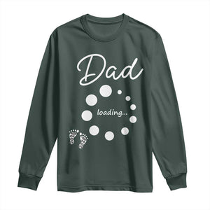 Dad Loading 2026 Long Sleeve Shirt Future Dad Announcement TS12 Dark Forest Green Print Your Wear