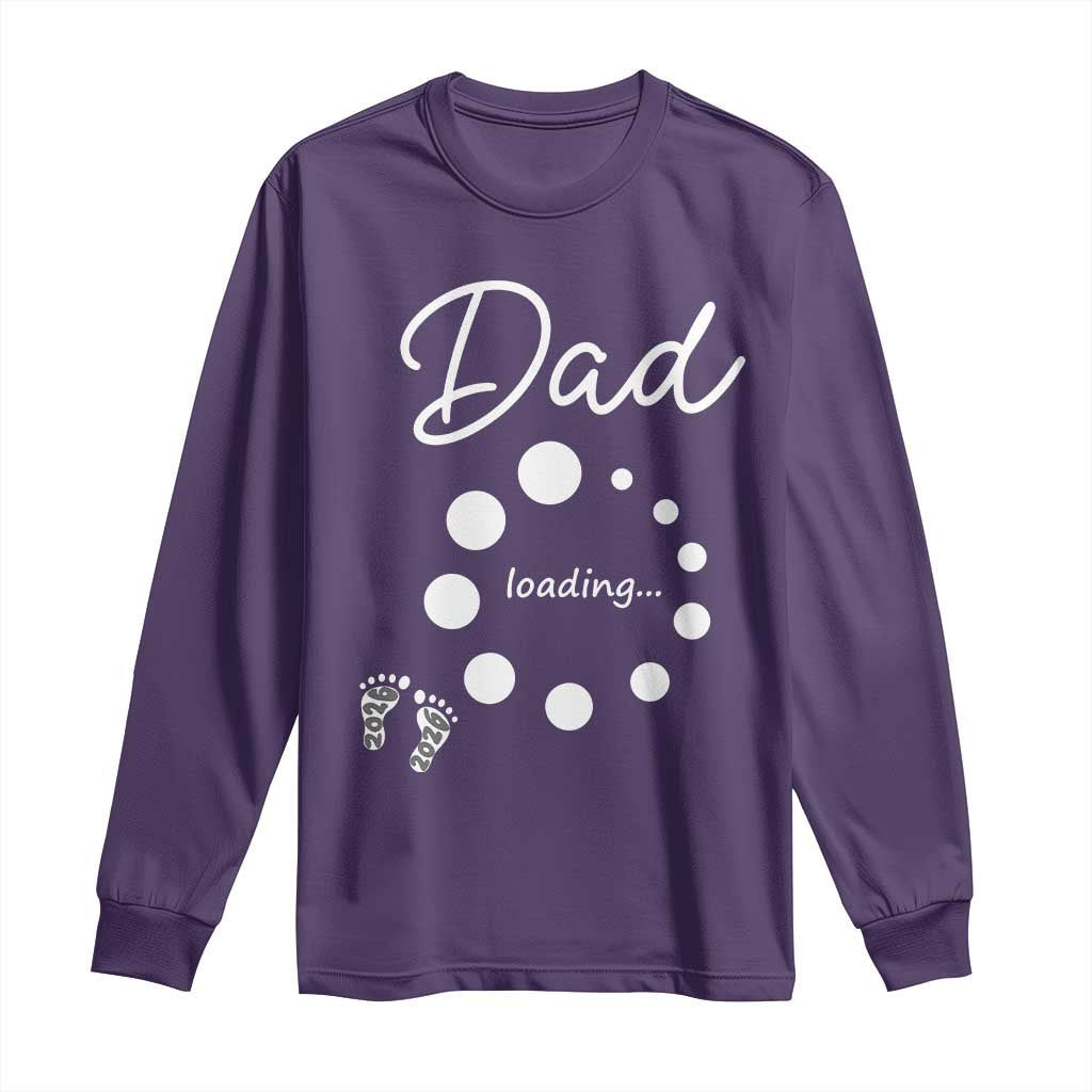 Dad Loading 2026 Long Sleeve Shirt Future Dad Announcement TS12 Purple Print Your Wear