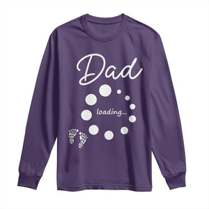 Dad Loading 2026 Long Sleeve Shirt Future Dad Announcement TS12 Purple Print Your Wear