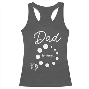 Dad Loading 2026 Racerback Tank Top Future Dad Announcement TS12 Dark Heather Print Your Wear