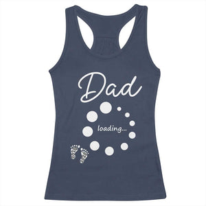 Dad Loading 2026 Racerback Tank Top Future Dad Announcement TS12 Navy Print Your Wear