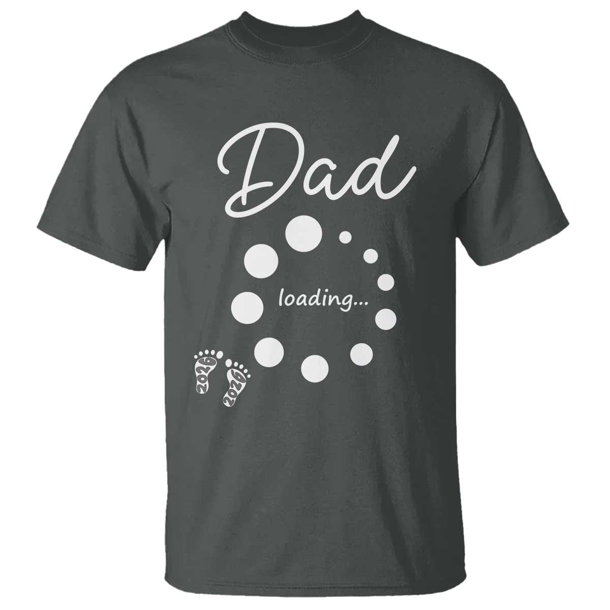 Dad Loading 2026 T Shirt Future Dad Announcement TS12 Dark Heather Print Your Wear