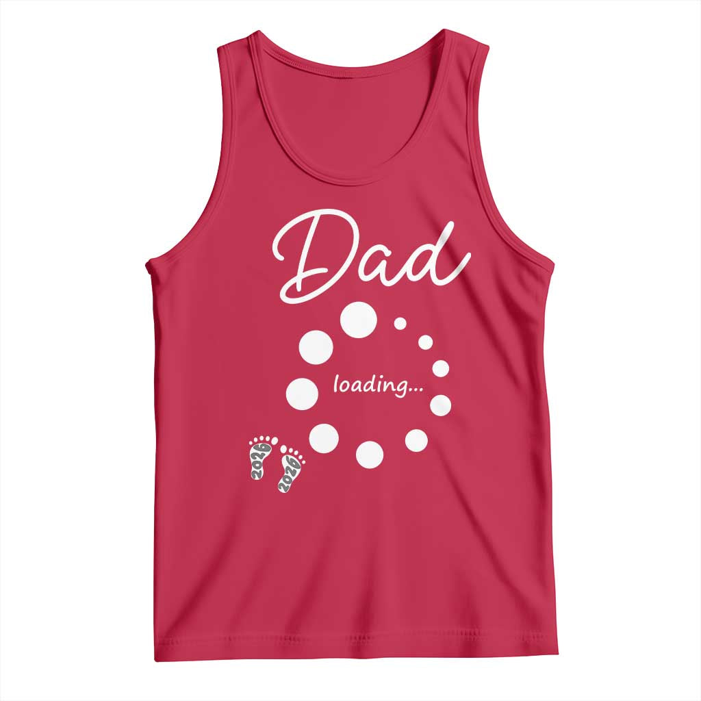 Dad Loading 2026 Tank Top Future Dad Announcement TS12 Red Print Your Wear