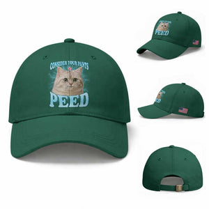 Funny Cat Baseball Cap Consider Your Pants Peed Meme Saying TS12 Baseball Cap Universal Fit Irish Green Print Your Wear