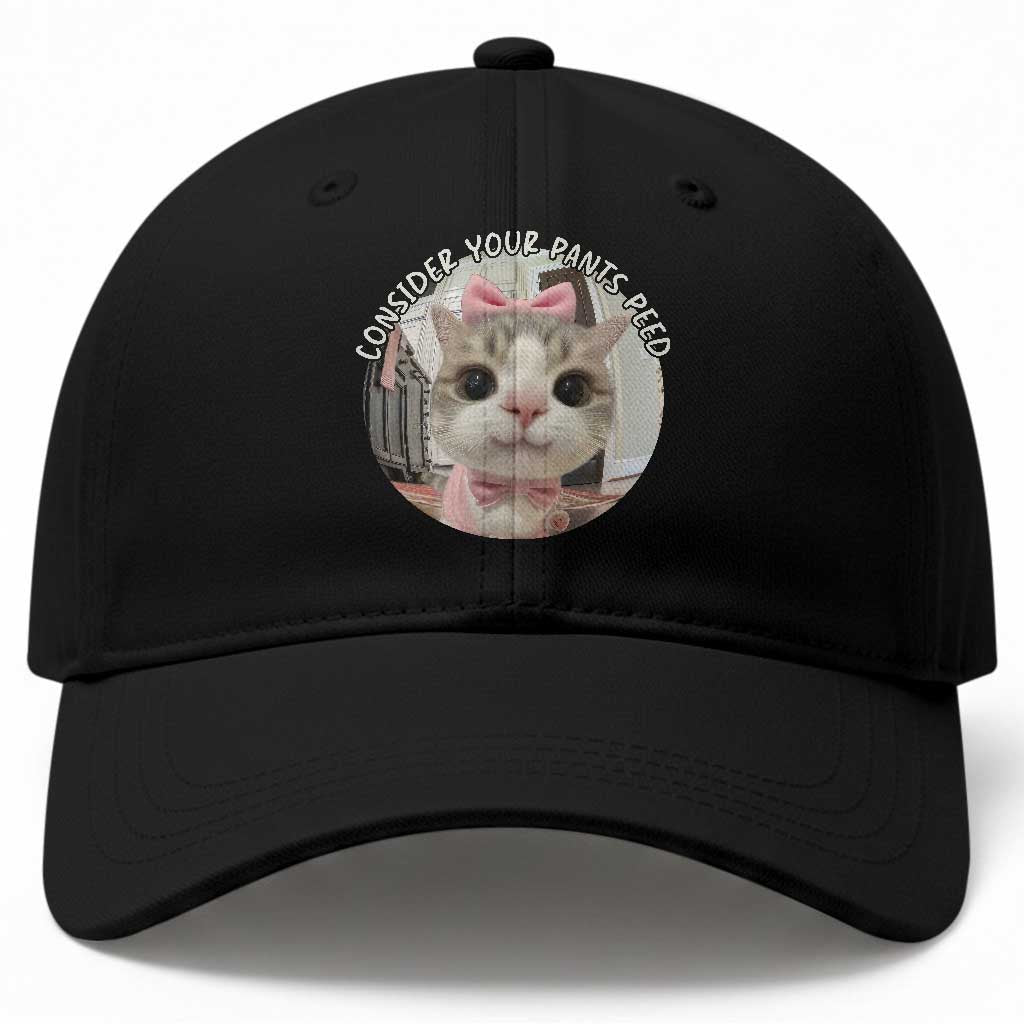 Consider Your Pants Peed Baseball Cap Funny Cat Meme Saying TS12 Print Your Wear