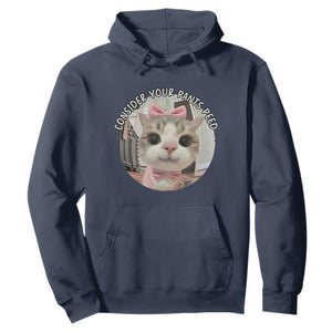 Consider Your Pants Peed Hoodie Funny Cat Meme Saying TS12 Navy Print Your Wear