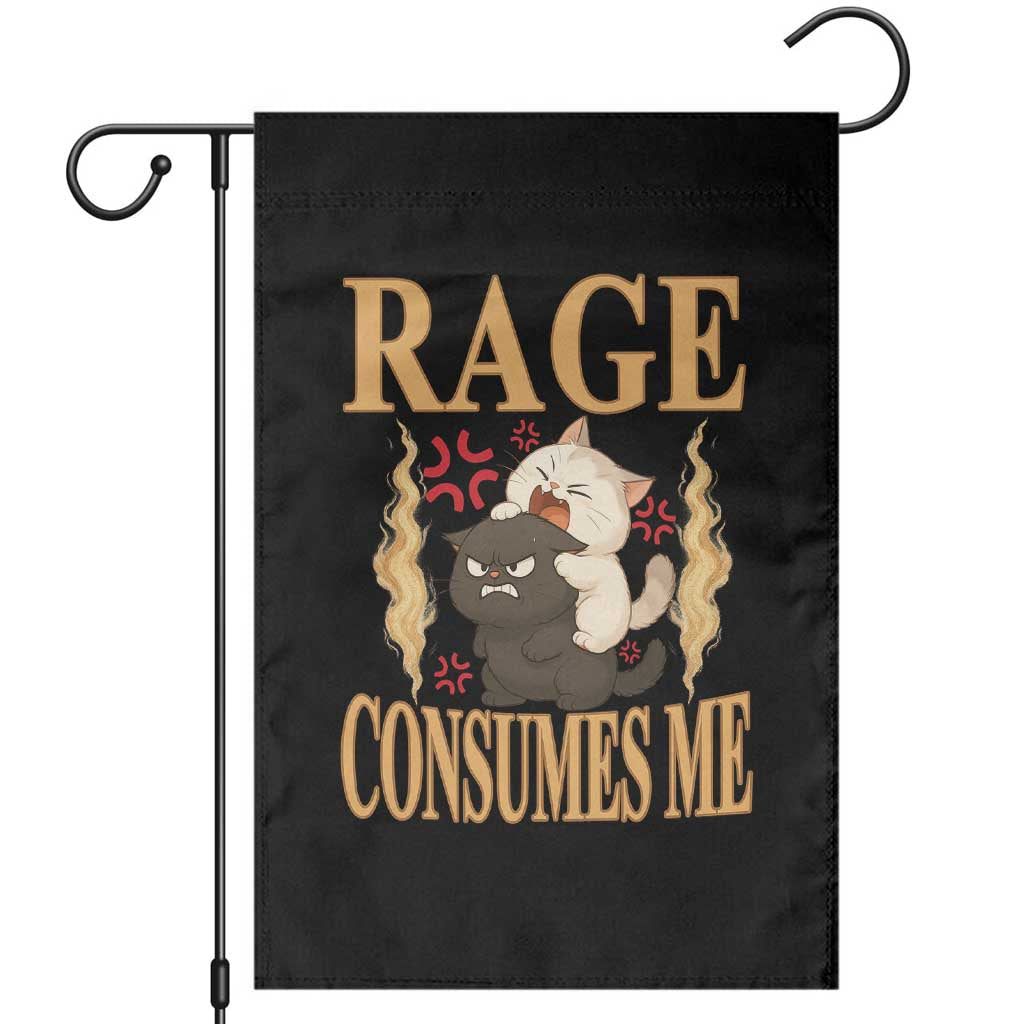 Cute Cat Garden Flag Rage Is Consuming Me TS12 Black Print Your Wear