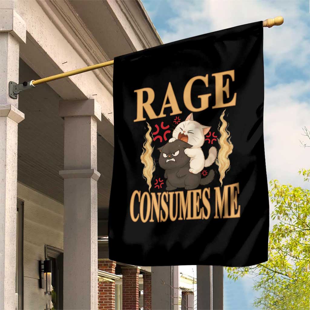 Cute Cat Garden Flag Rage Is Consuming Me TS12 Print Your Wear