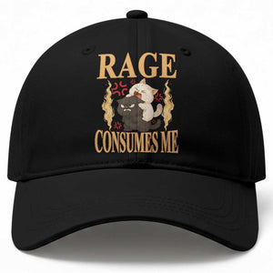 Cute Cat Baseball Cap Rage Is Consuming Me TS12 Print Your Wear