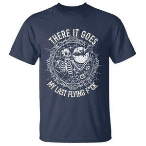 There It Goes My Last Flying F*ck T Shirt Funny Skeleton Quote TS12 Navy Print Your Wear