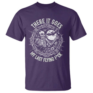 There It Goes My Last Flying F*ck T Shirt Funny Skeleton Quote TS12 Purple Print Your Wear