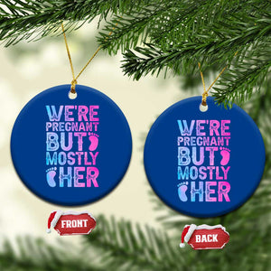 Funny First Time Parents Gift Ceramic Ornament We Are Pregnant But Mostly Her TS12 1pc Blue Print Your Wear