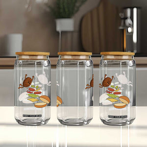 Funny Burger Ingredients Flying Into Bun Glass Can Fast Food Lover Gift TS12 Print Your Wear
