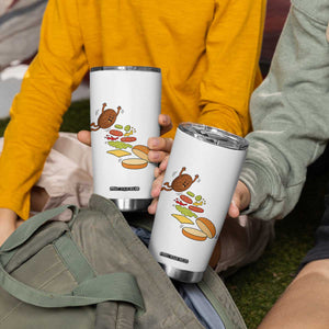 Funny Burger Ingredients Flying Into Bun Tumbler Cup Fast Food Lover Gift TS12 Print Your Wear
