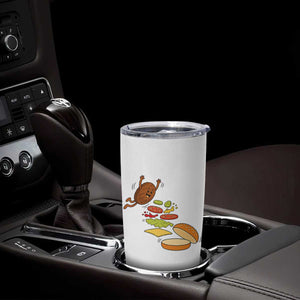 Funny Burger Ingredients Flying Into Bun Tumbler Cup Fast Food Lover Gift TS12 Print Your Wear