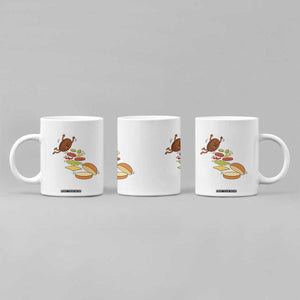 Funny Burger Ingredients Flying Into Bun Coffee Mug Fast Food Lover Gift TS12 Print Your Wear