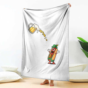 Funny Sausage Waiting For Beer Throw Blanket Oktoberfest Gift TS12 Print Your Wear