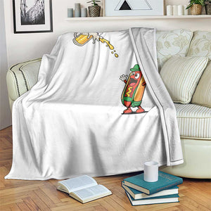 Funny Sausage Waiting For Beer Throw Blanket Oktoberfest Gift TS12 Print Your Wear