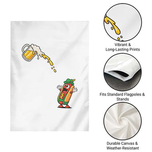 Funny Sausage Waiting For Beer Garden Flag Oktoberfest Gift TS12 Print Your Wear