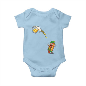 Funny Sausage Waiting For Beer Baby Onesie Oktoberfest Gift TS12 Light Blue Print Your Wear
