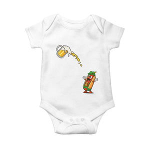 Funny Sausage Waiting For Beer Baby Onesie Oktoberfest Gift TS12 White Print Your Wear
