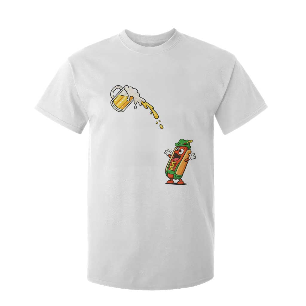 Funny Sausage Waiting For Beer T Shirt For Kid Oktoberfest Gift TS12 White Print Your Wear