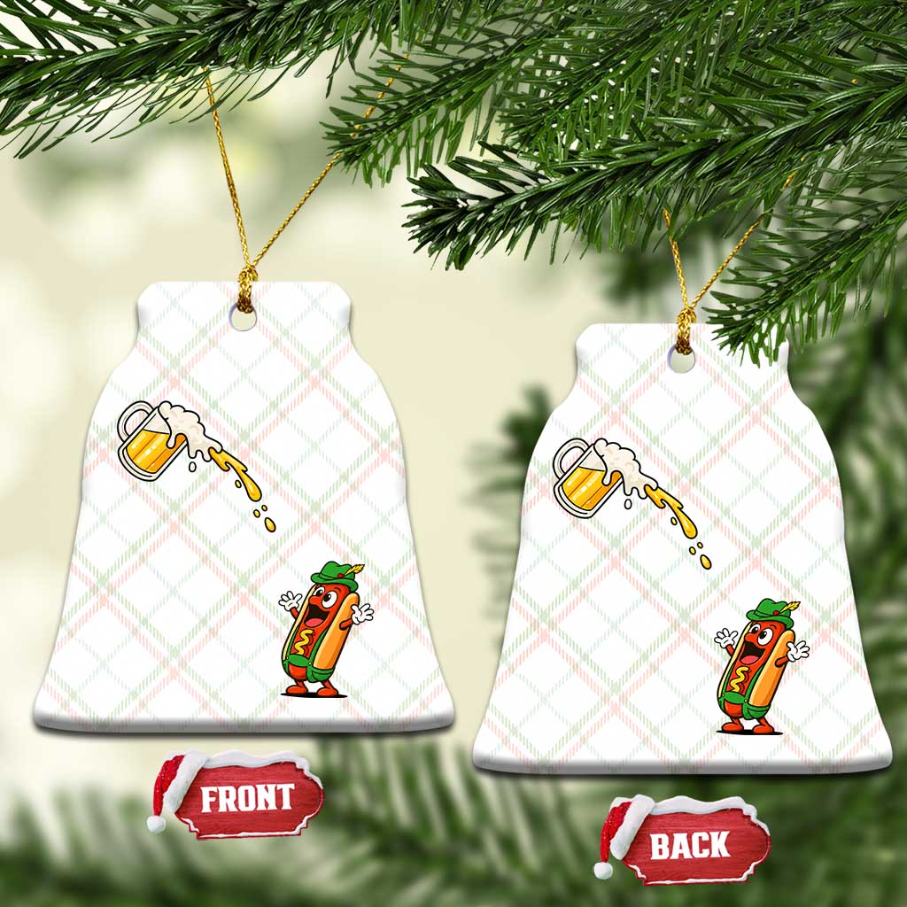 Funny Sausage Waiting For Beer Ceramic Ornament Oktoberfest Gift TS12 Print Your Wear
