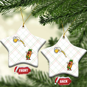 Funny Sausage Waiting For Beer Ceramic Ornament Oktoberfest Gift TS12 Print Your Wear