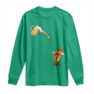Funny Sausage Waiting For Beer Long Sleeve Shirt Oktoberfest Gift TS12 Irish Green Print Your Wear