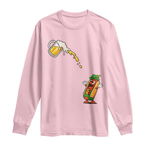 Funny Sausage Waiting For Beer Long Sleeve Shirt Oktoberfest Gift TS12 Light Pink Print Your Wear