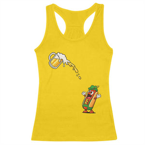 Funny Sausage Waiting For Beer Racerback Tank Top Oktoberfest Gift TS12 Daisy Print Your Wear