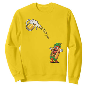 Funny Sausage Waiting For Beer Sweatshirt Oktoberfest Gift TS12 Daisy Print Your Wear
