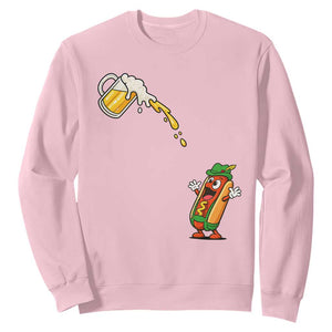 Funny Sausage Waiting For Beer Sweatshirt Oktoberfest Gift TS12 Light Pink Print Your Wear