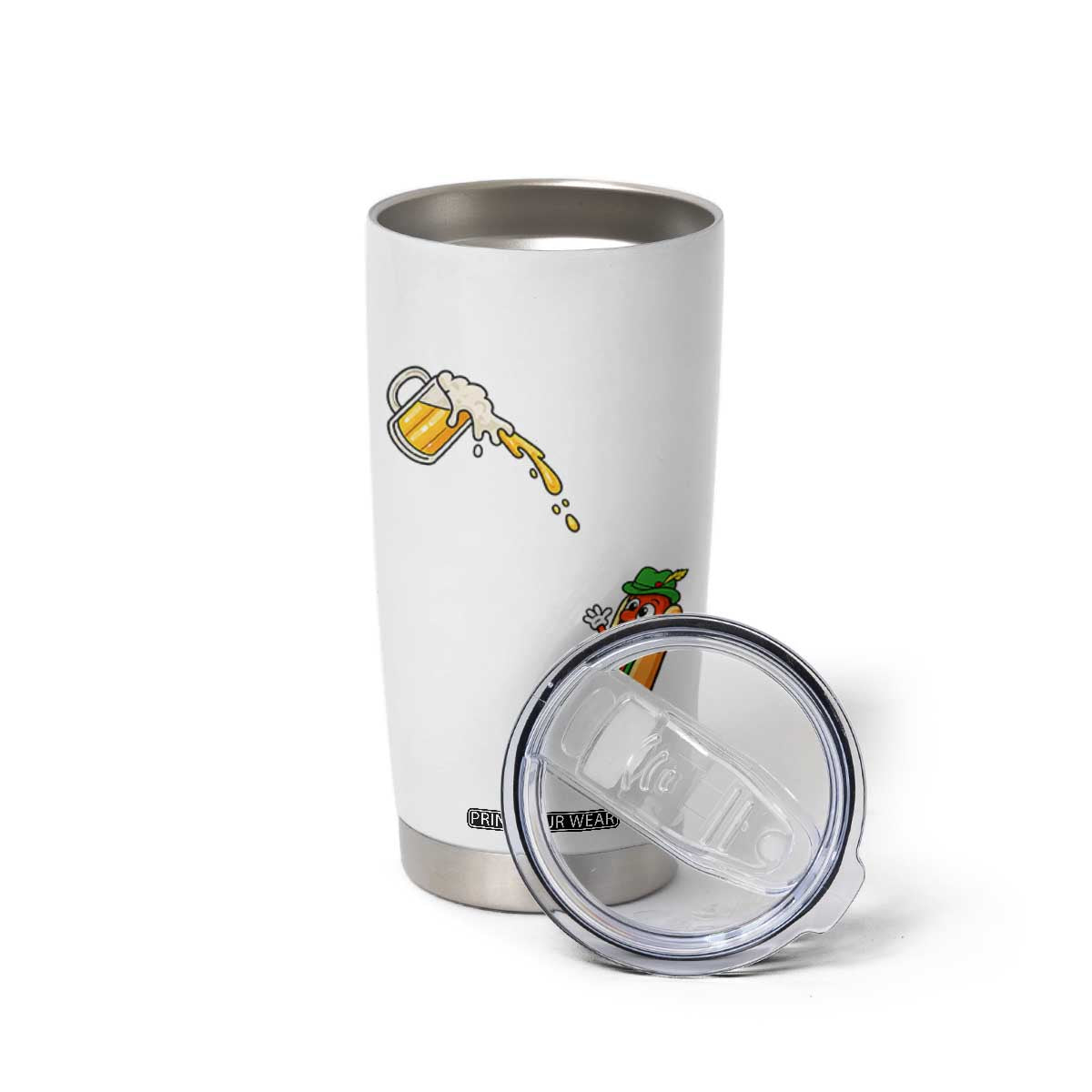 Funny Sausage Waiting For Beer Tumbler Cup Oktoberfest Gift TS12 Print Your Wear